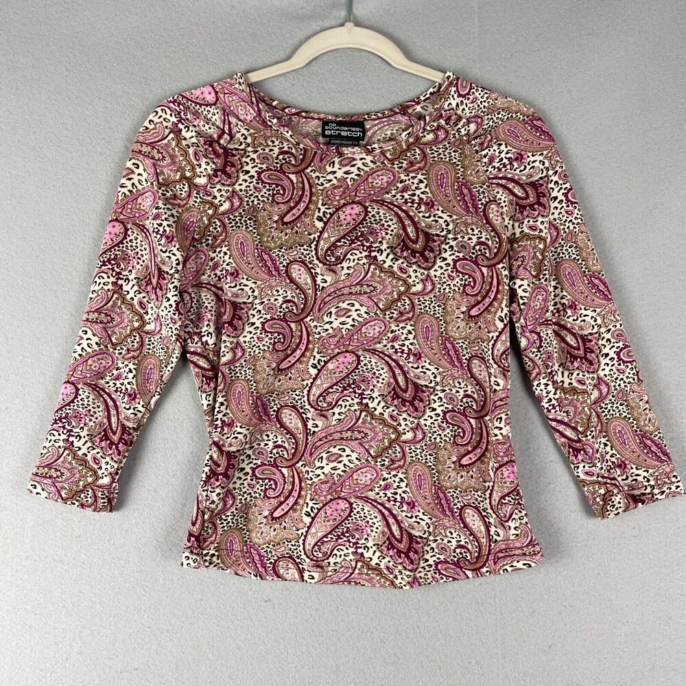 Vintage Y2K 90s No Boundaries Paisley Top Juniors Medium Boho Grunge Whimsigoth